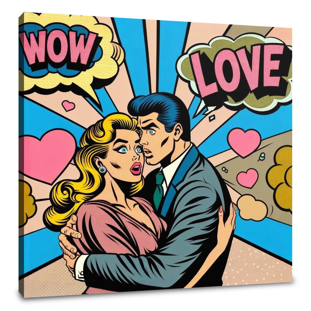 Comic Romance Canvas