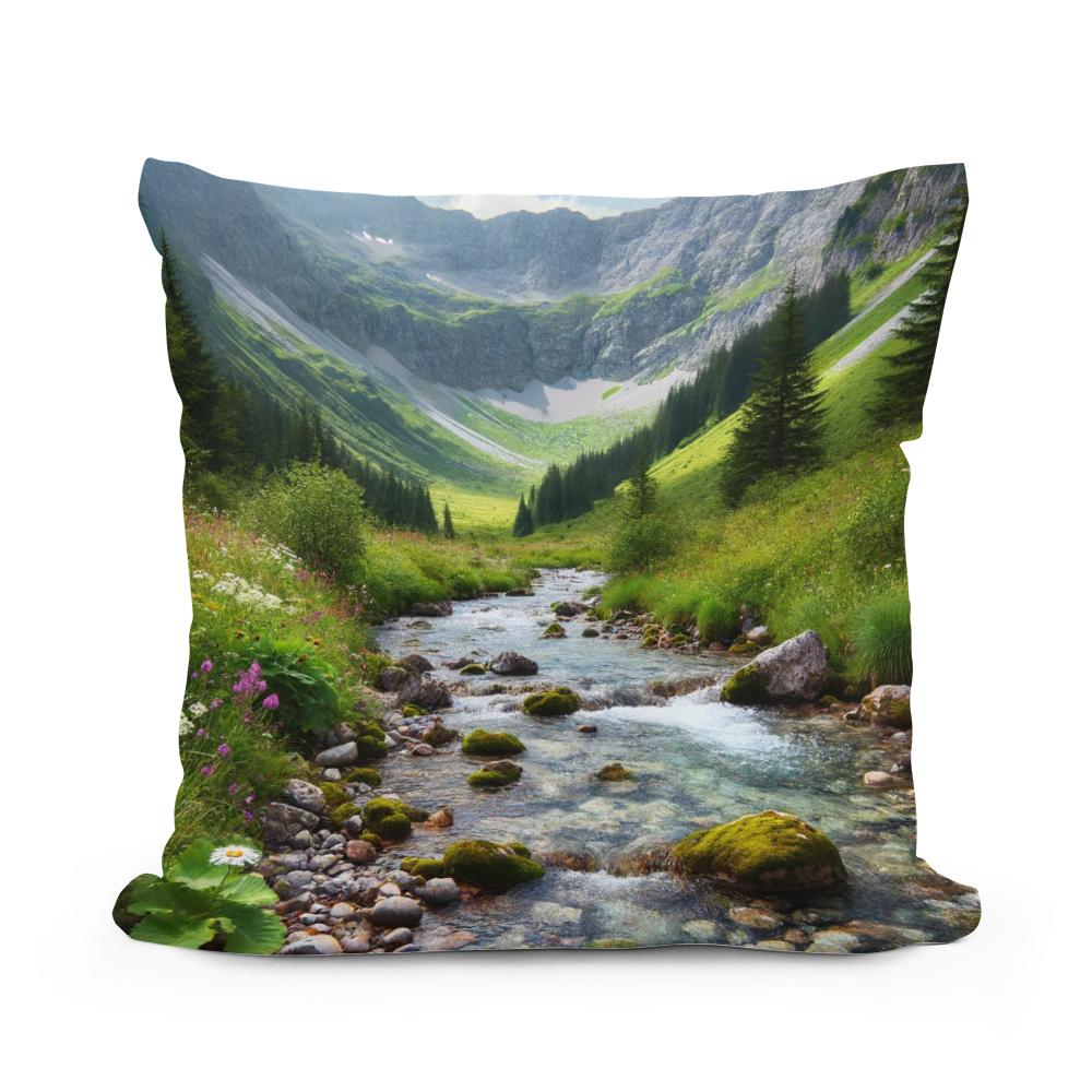 Mountain Stream Cotton Cushion