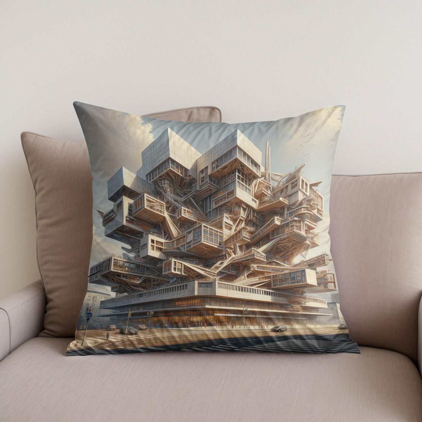 Deconstructivist Muse Cotton Cushion