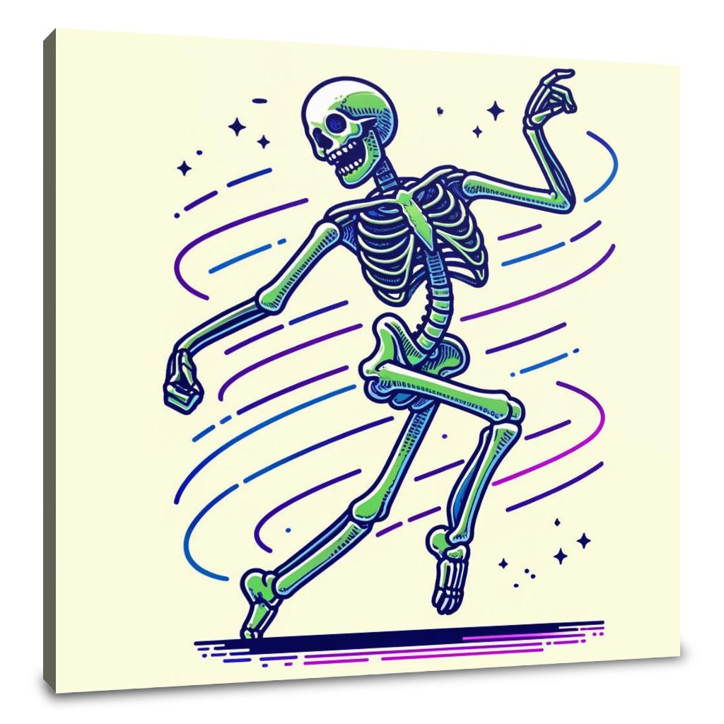 Whimsical Skeleton Canvas