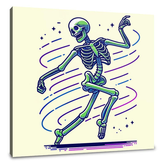 Whimsical Skeleton Canvas