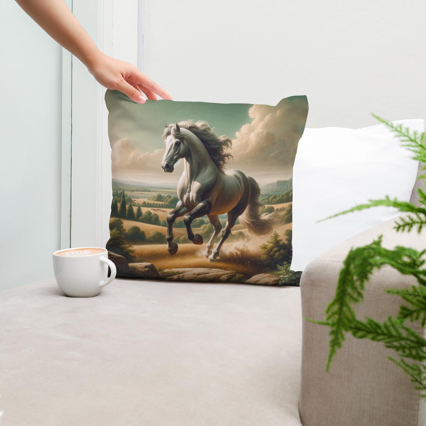 Classical Equestrian Cotton Cushion