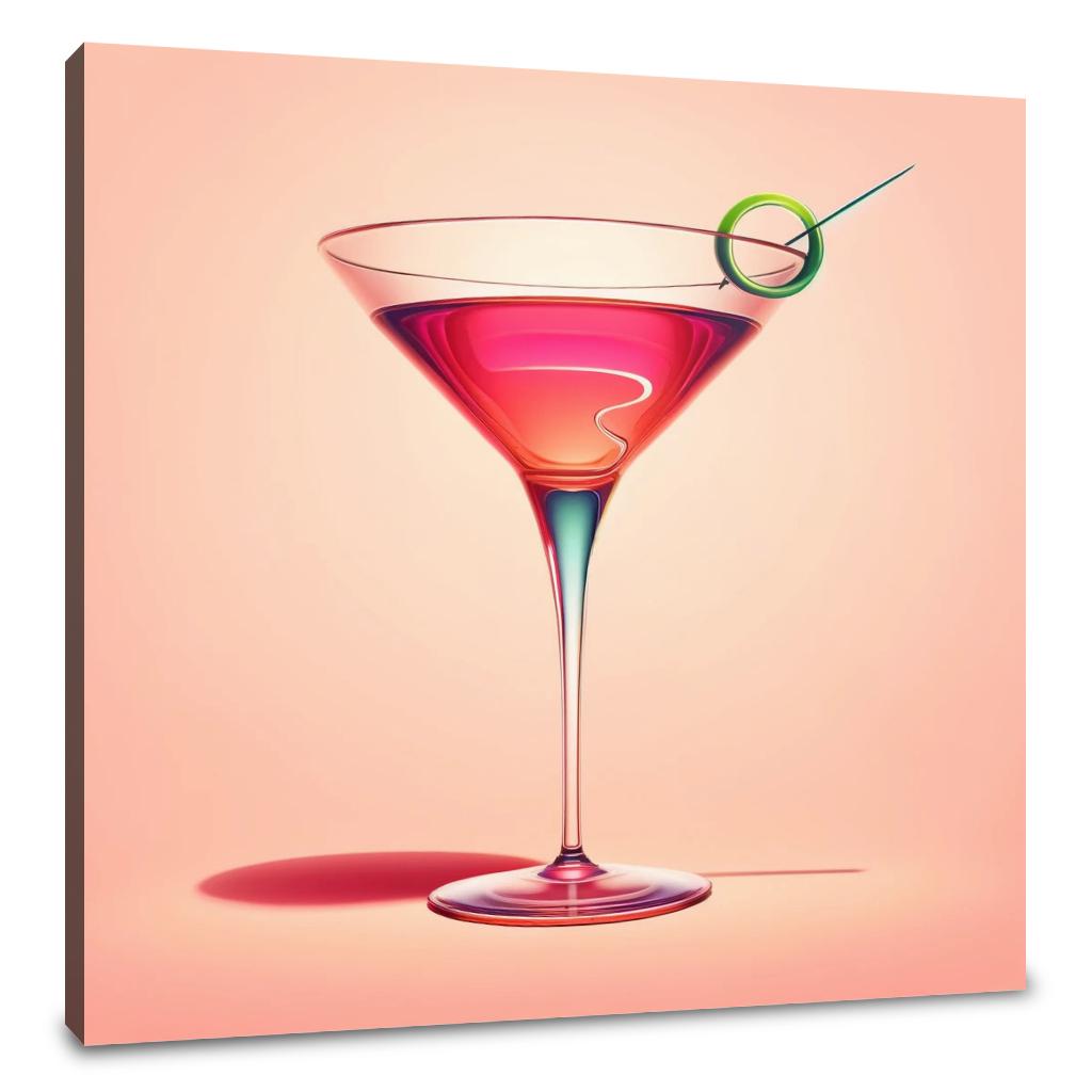 Cosmopolitan in Minimalist Style Canvas