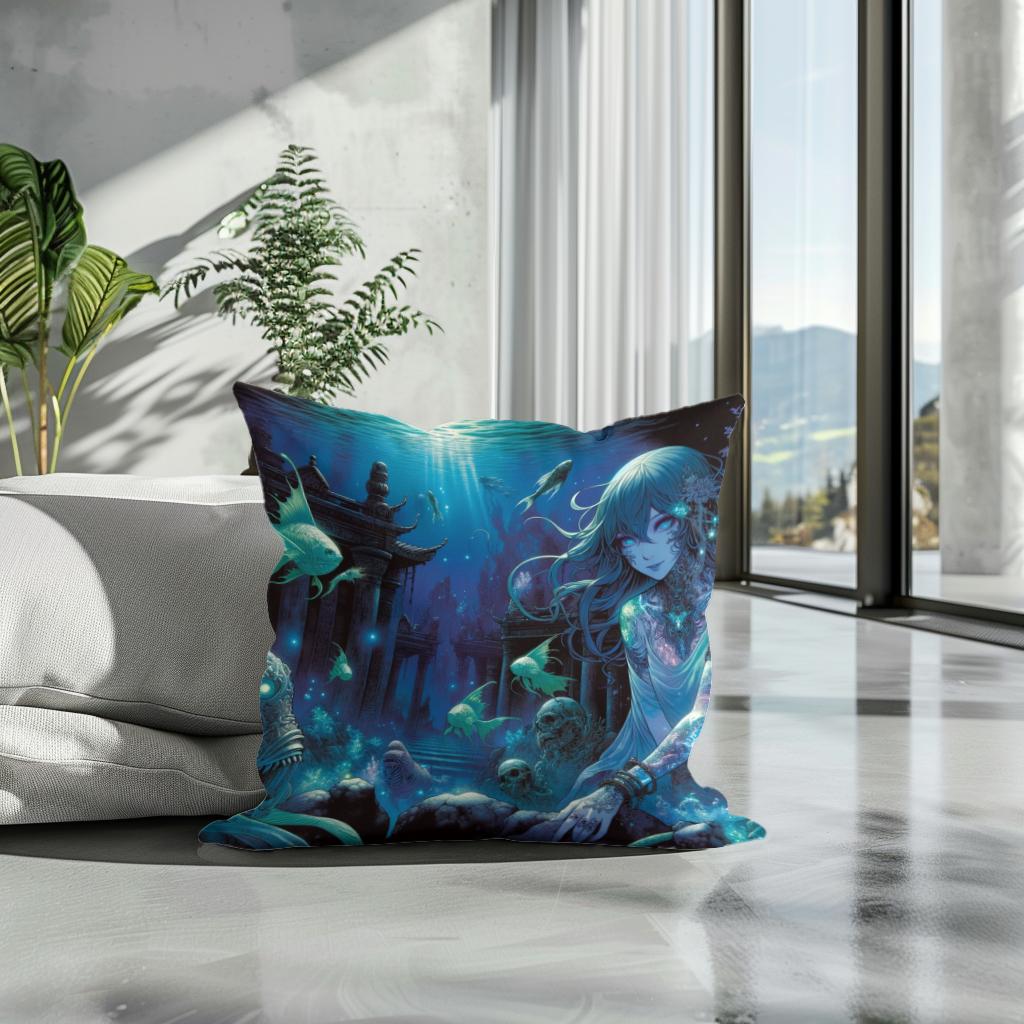 Abyssal Guardian Cotton Cushion