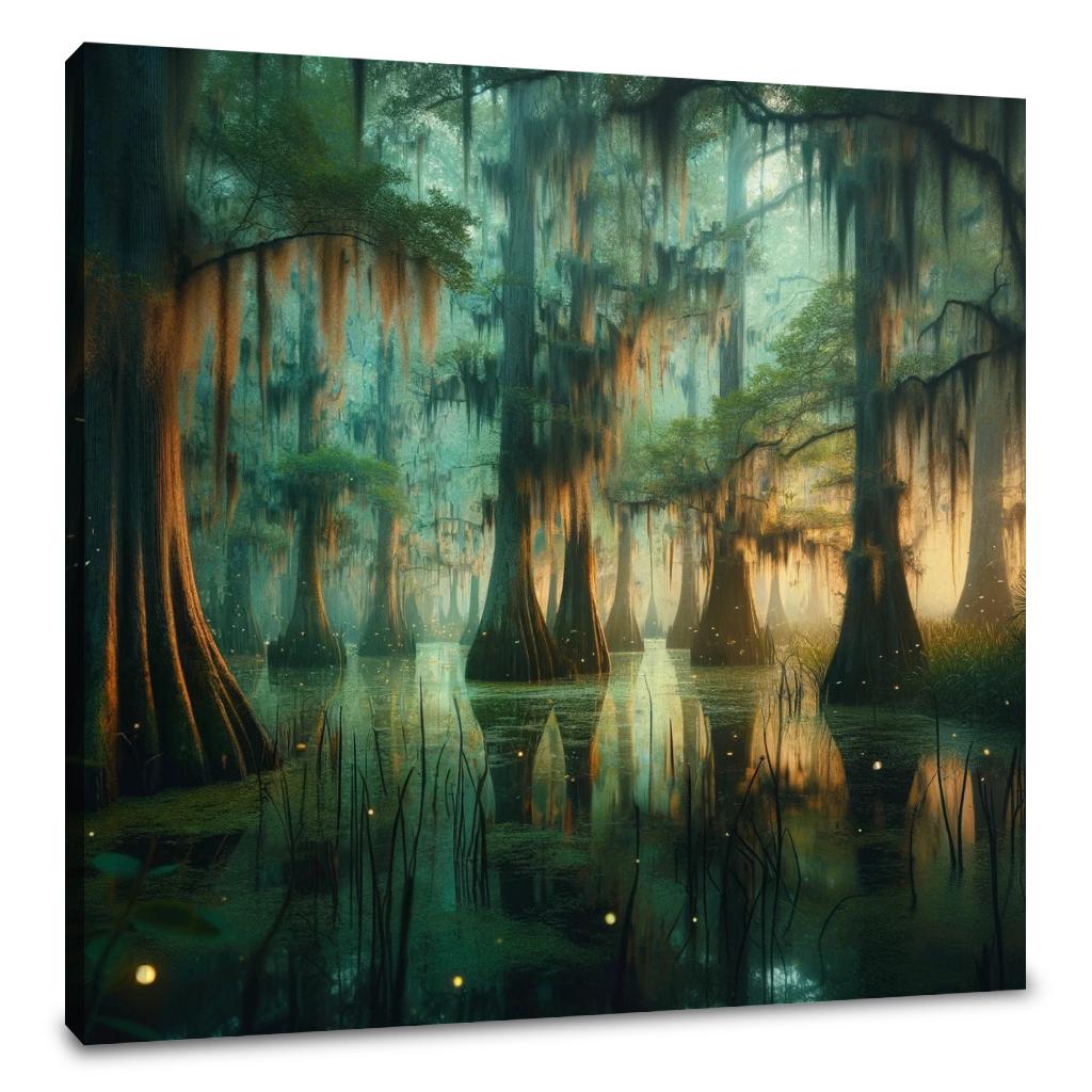 Dusk Swamp Enchantment Canvas