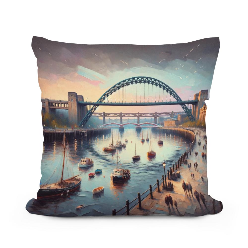 Newcastle Quayside Serenity Cotton Cushion