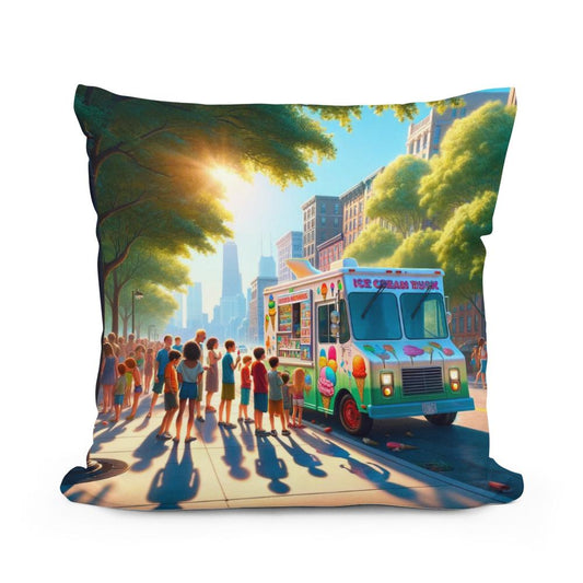 Ice Cream Summer Joy Cotton Cushion