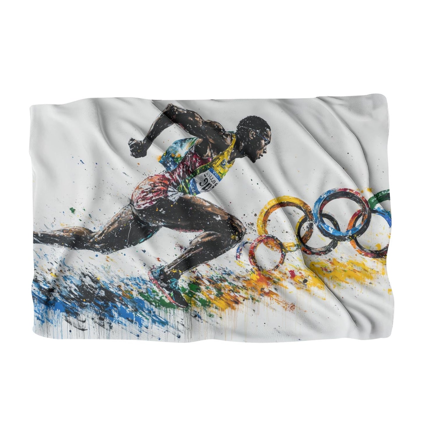 Olympic Runner Graffiti Blanket