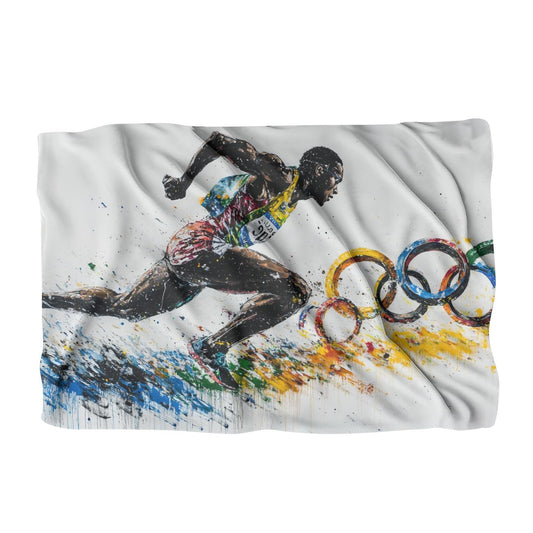Olympic Runner Graffiti Blanket