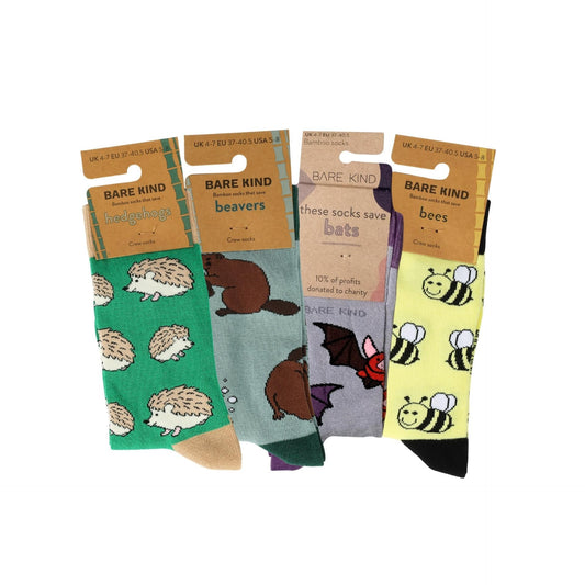 UK Forest Animals 4 Pack Bamboo Sock Set