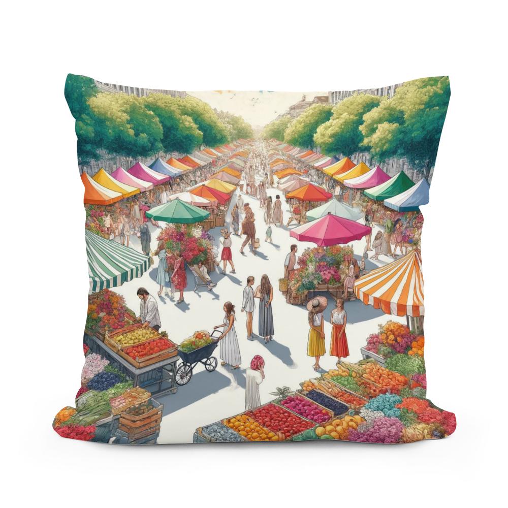 Market Vibrance Summer Cotton Cushion