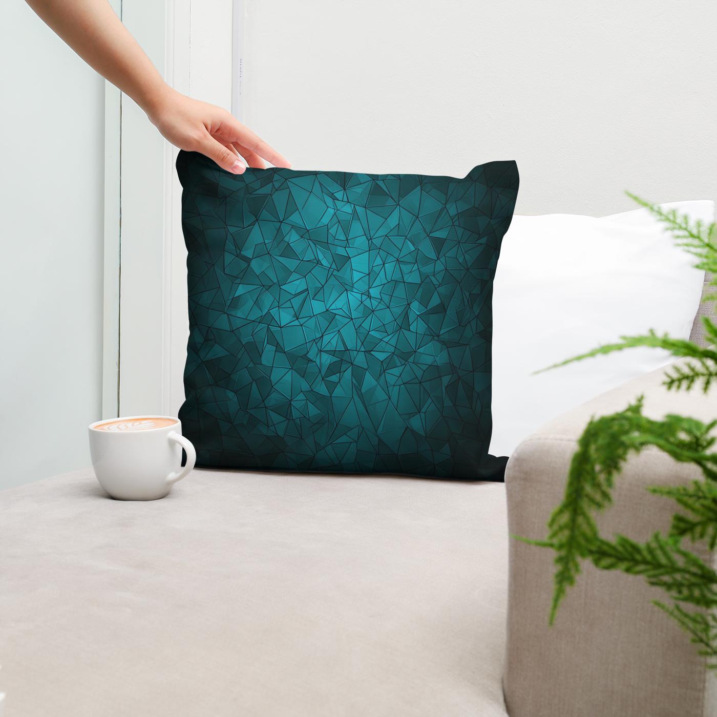 Geometric Sea Breeze Cotton Cushion