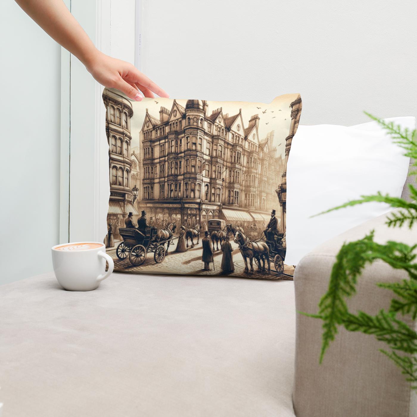 Victorian Brighton Street Cotton Cushion