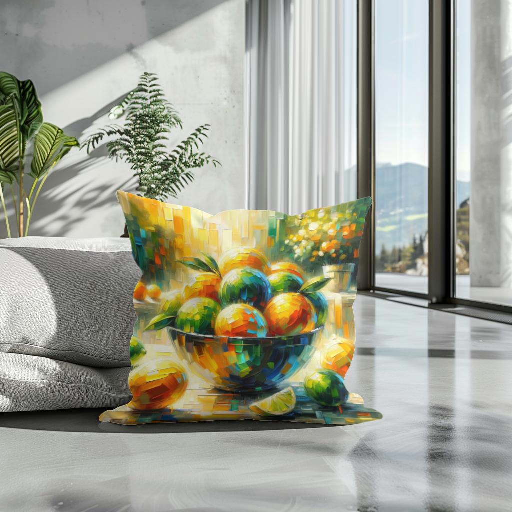 Citrus Symphony Cotton Cushion