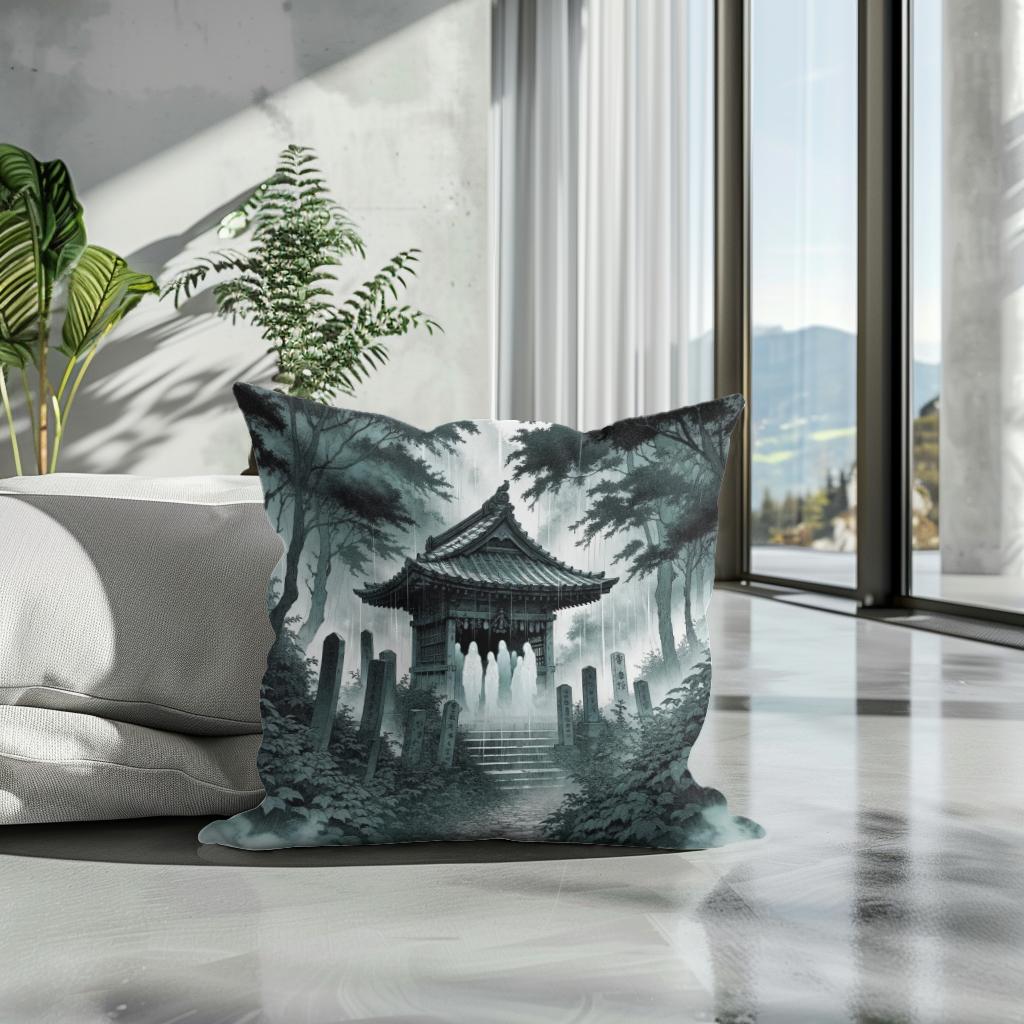 Veiled Shrine Cotton Cushion