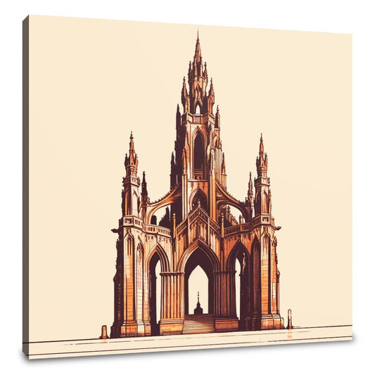 Edinburgh's Scott Monument Glow Canvas