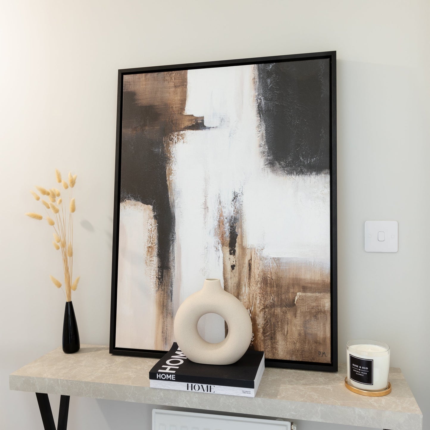 Casa II Portrait Framed Printed Canvas