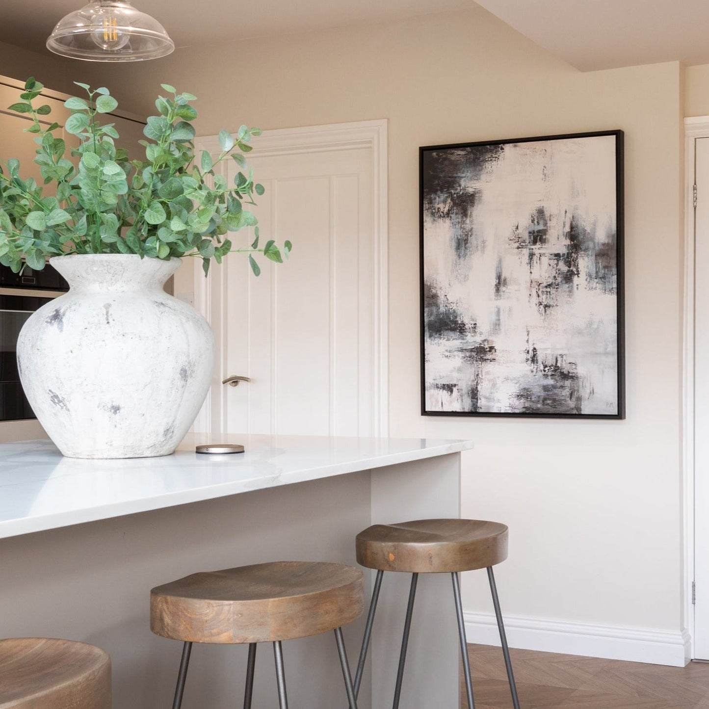 Libra Portrait Framed Printed Canvas