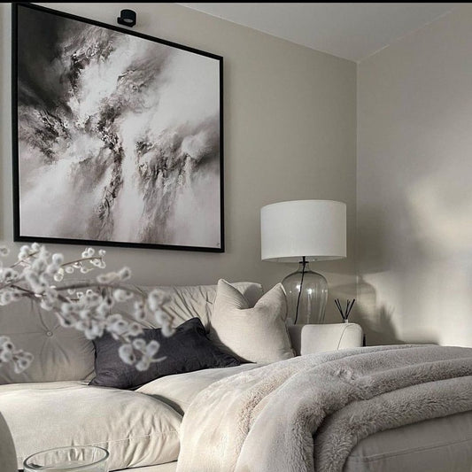 Fusion I Square Framed Printed Canvas