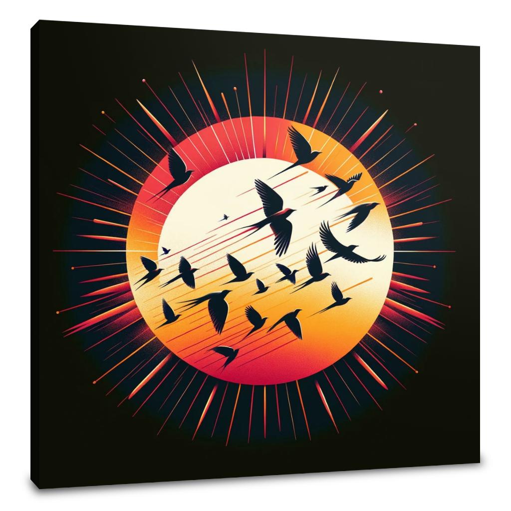 Sunset Avian Symphony Canvas