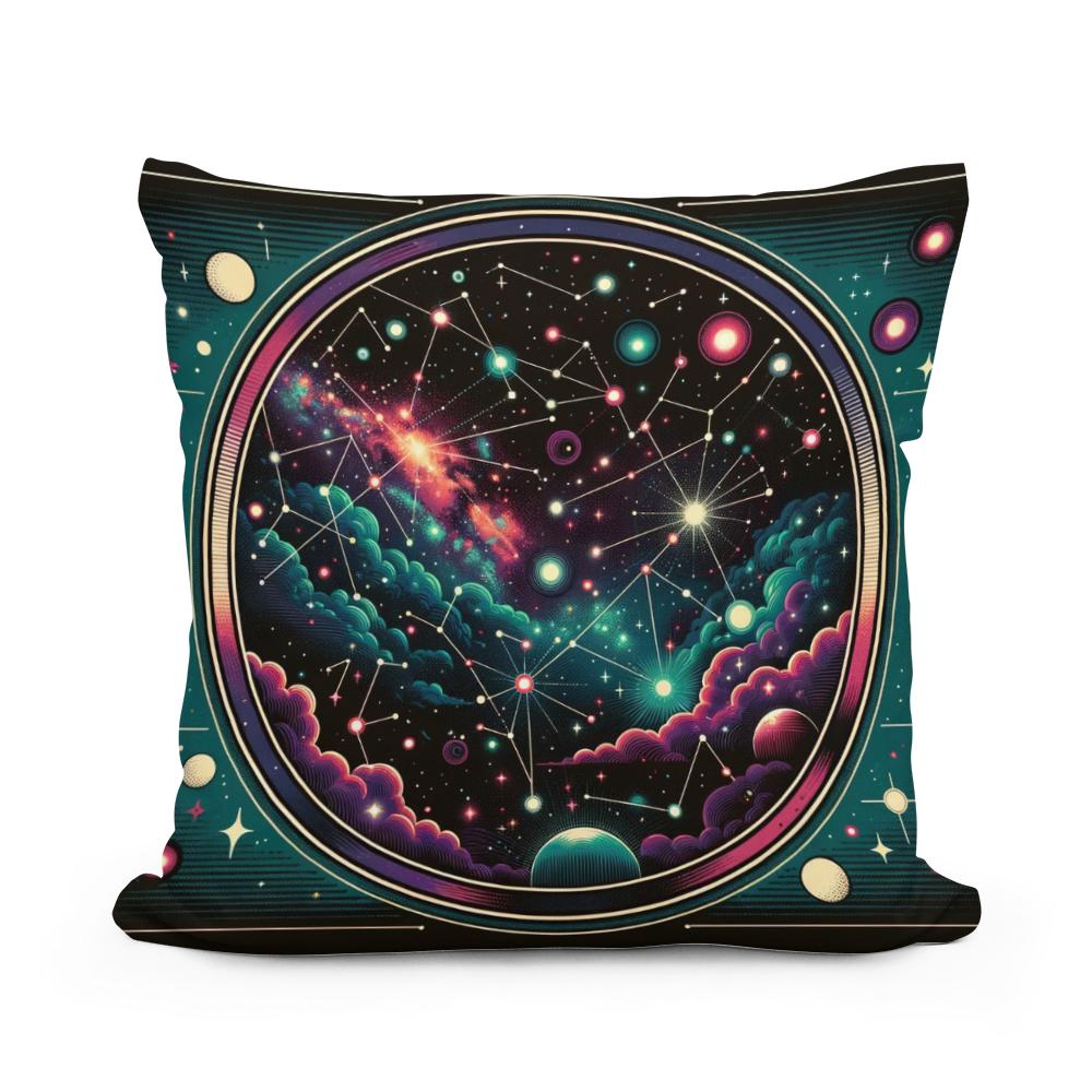 Neon Cosmos Pop Cotton Cushion