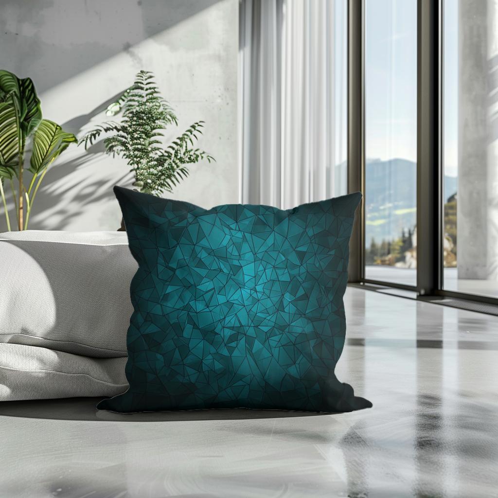 Geometric Sea Breeze Cotton Cushion