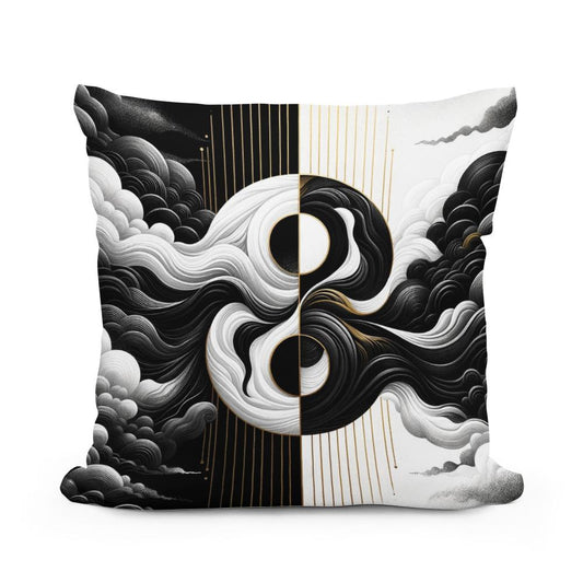 Harmony in Contrast Cotton Cushion