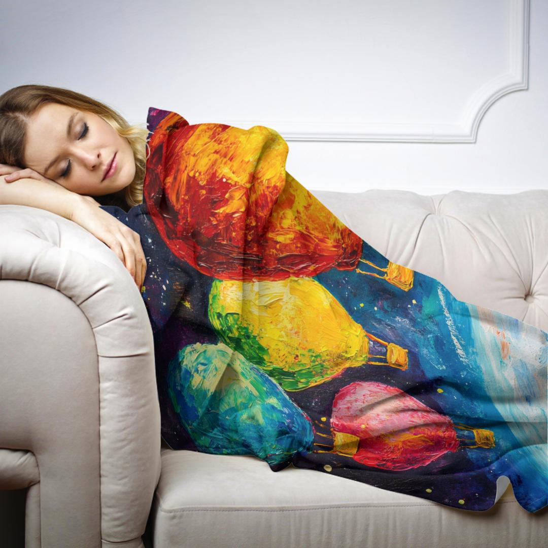 Celestial Balloon Race Blanket