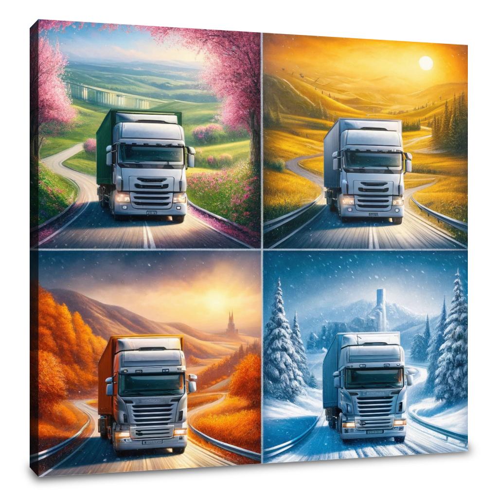Seasons of the Road Canvas