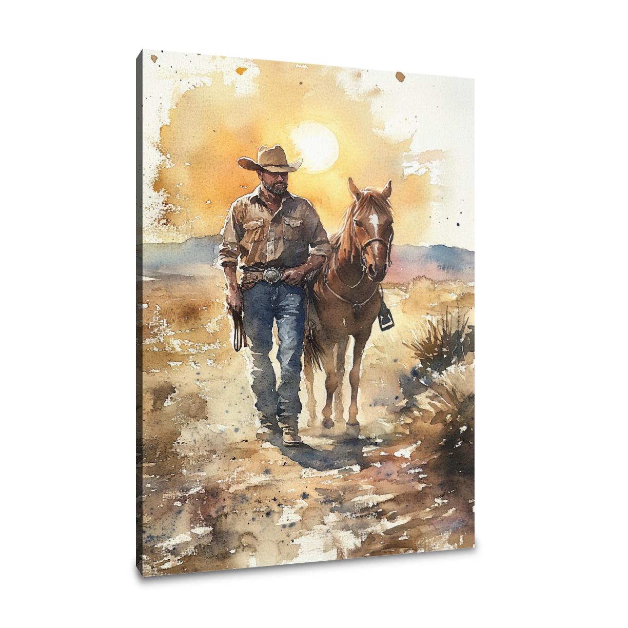 Outlaw's Sunset Canvas