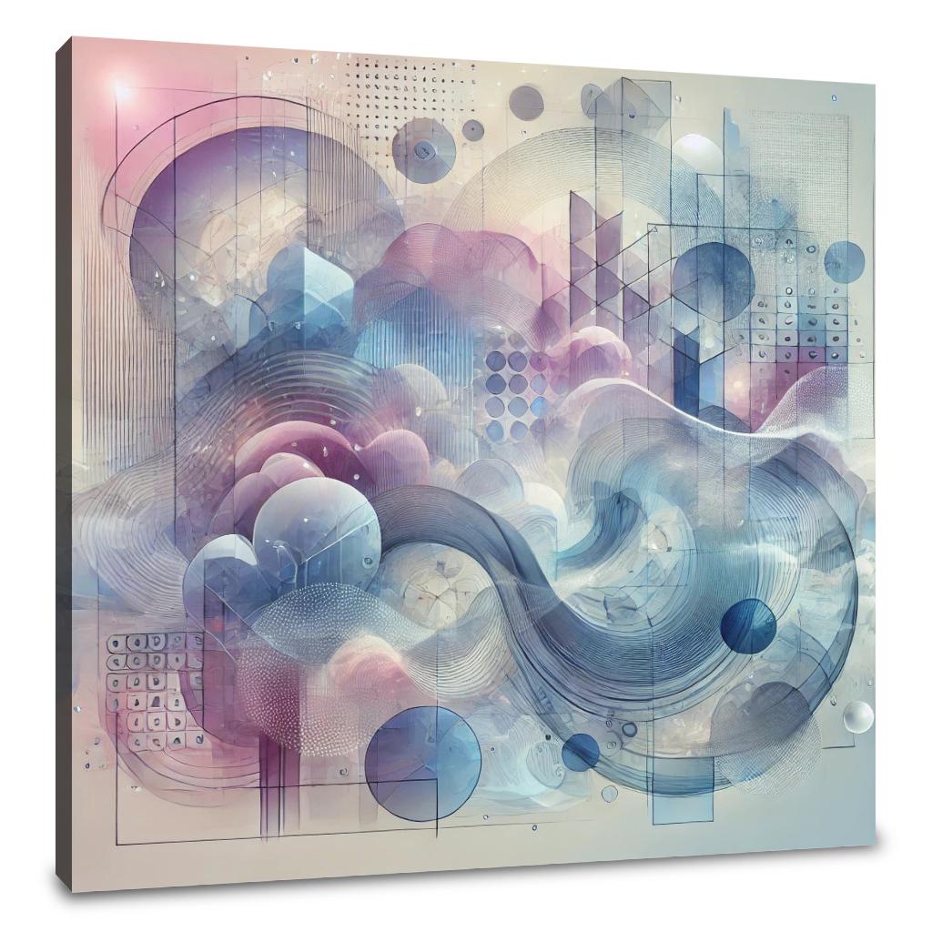 Dreamscape Layered Forms Canvas