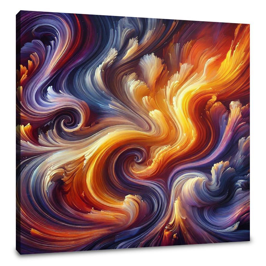 Fluid Motion Swirls Canvas