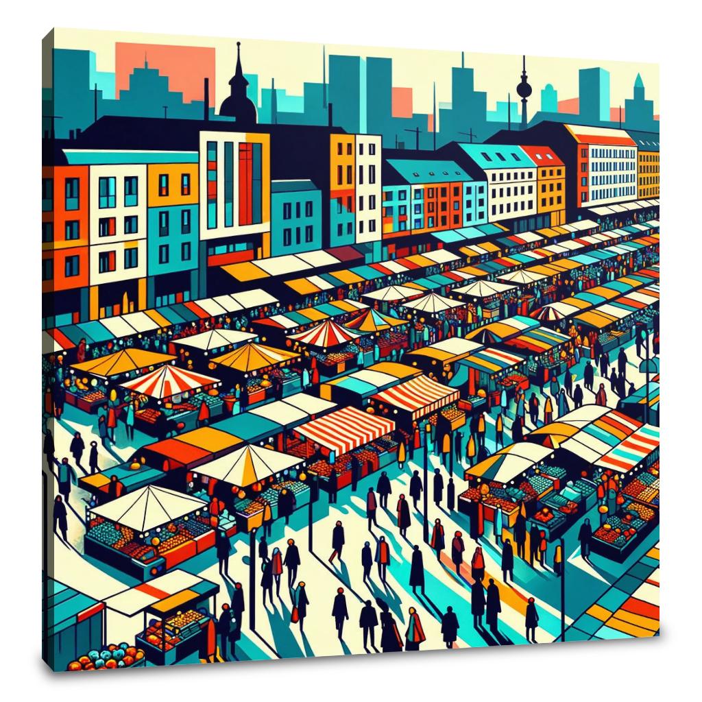 Vienna Naschmarkt Colors Canvas