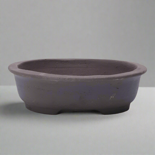 Unglazed Bonsai Pot Oval | 18cm x 16cm x 4cm | YB1121