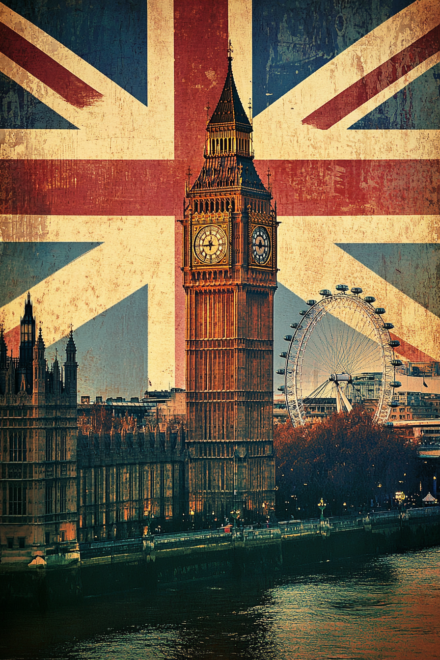 Union Jack Skyline Canvas