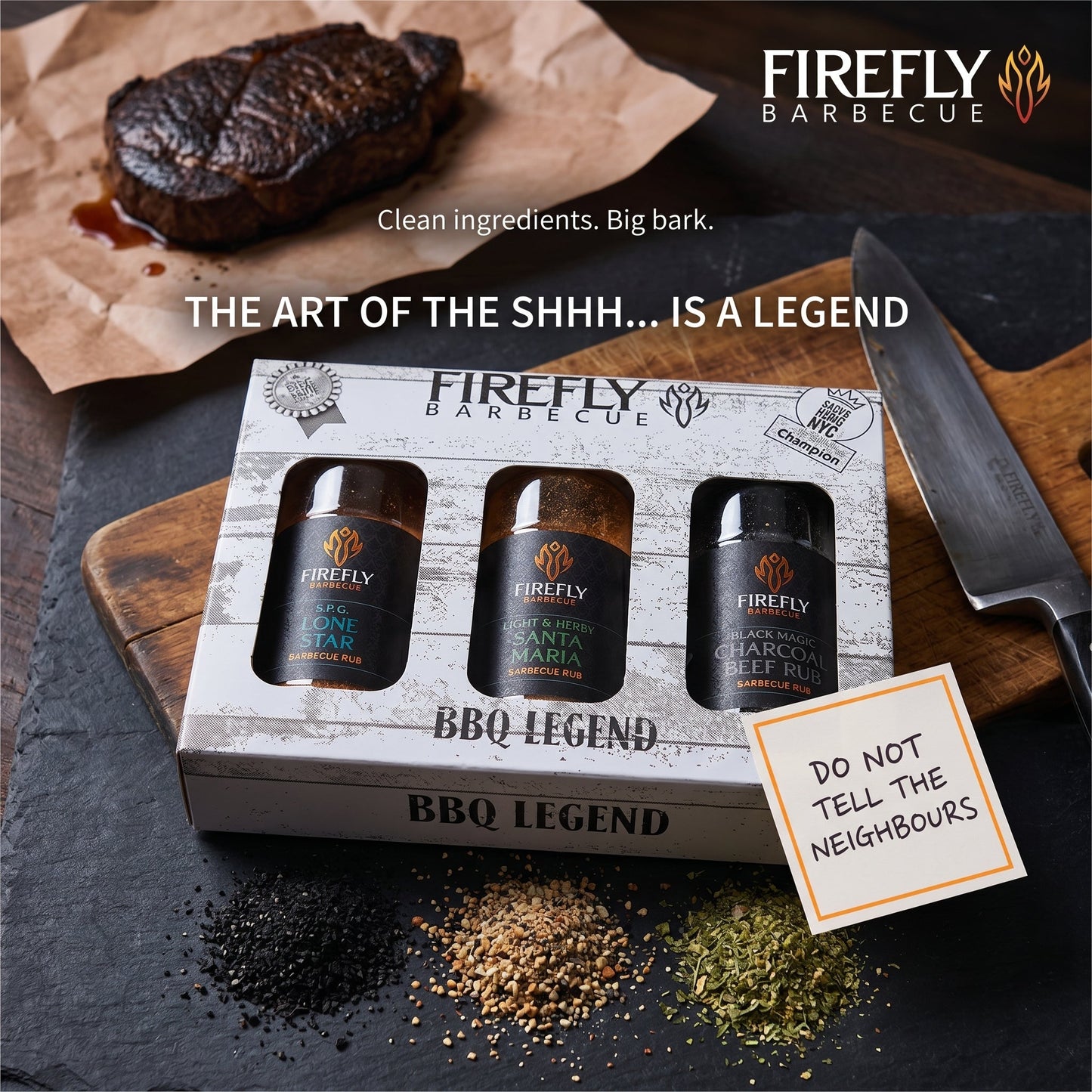 BBQ Legend - 3 Beefy BBQ Rubs Gift Box