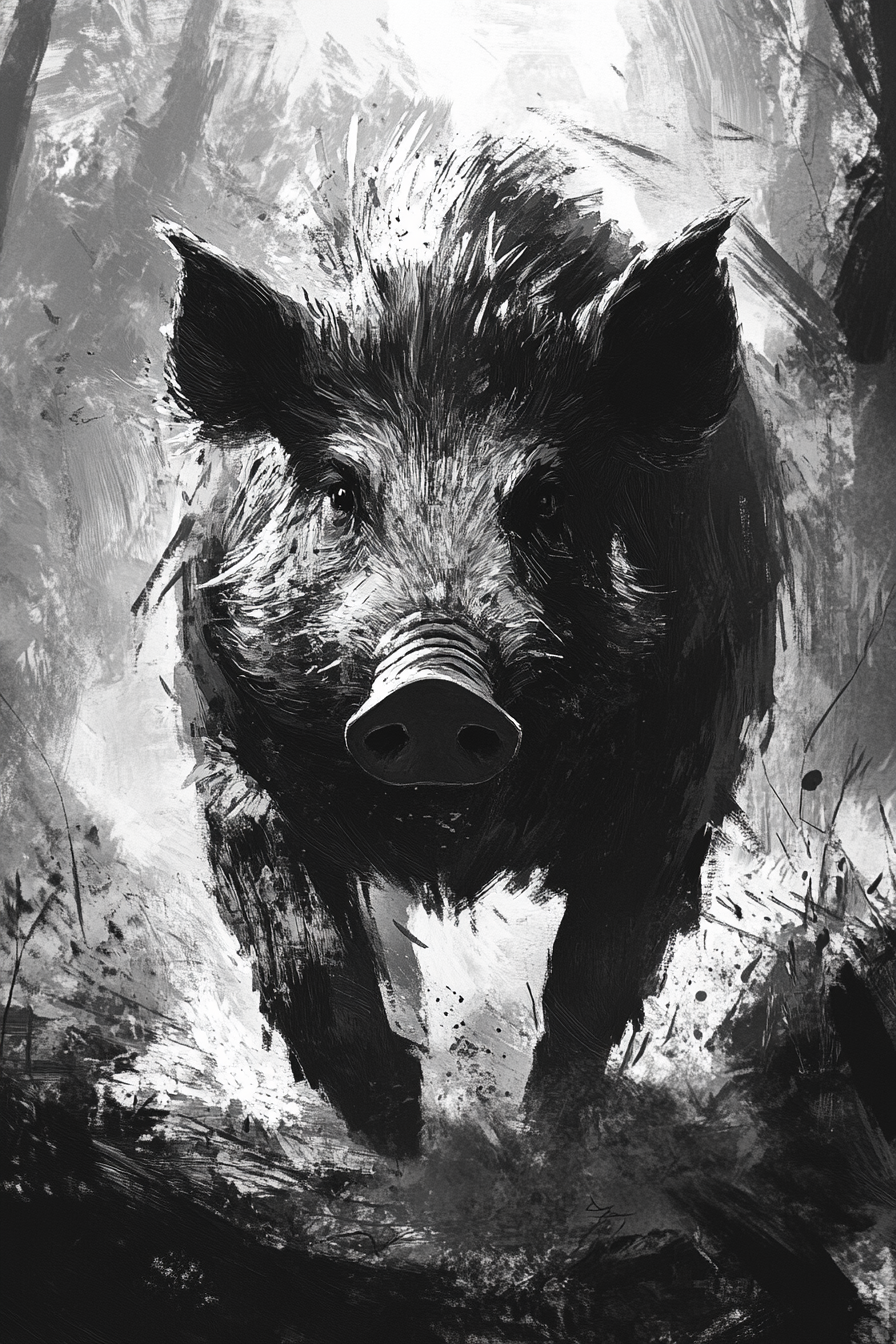 Untamed Boar Canvas
