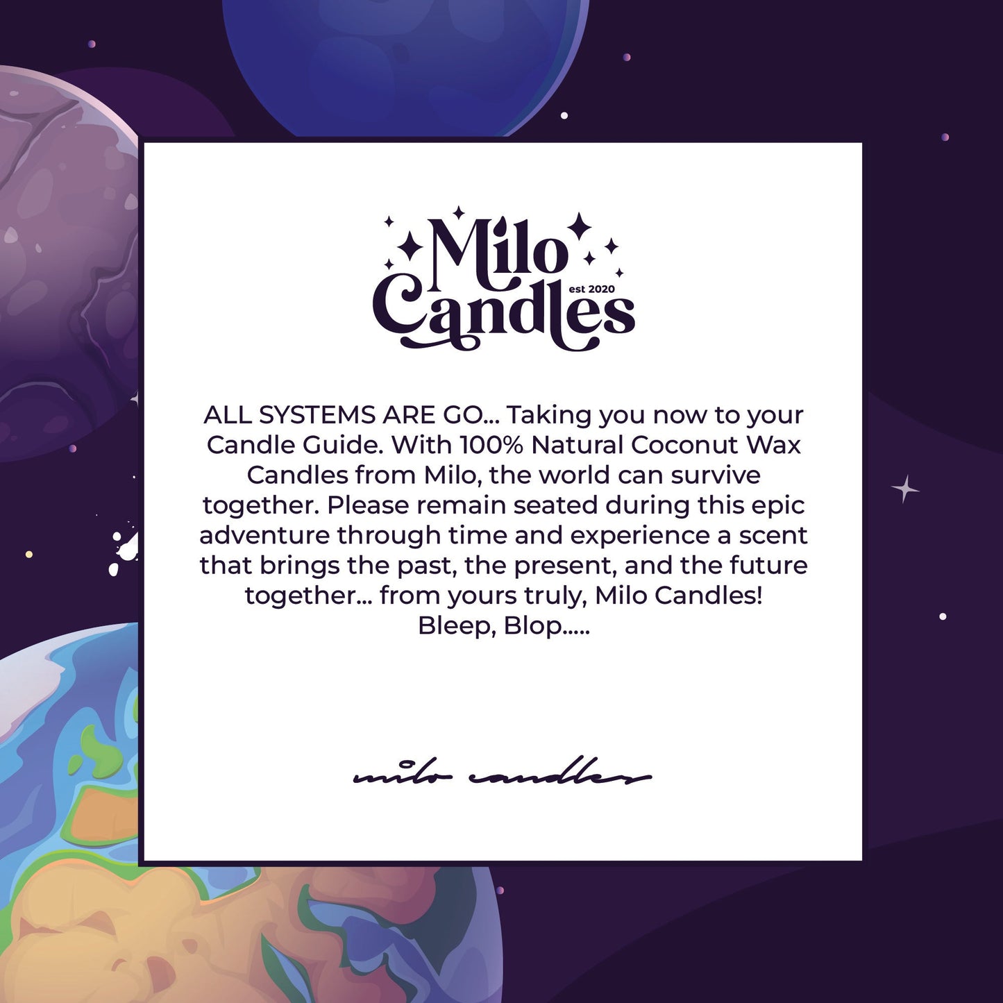 Spaceship Earth | Premium Coconut Wax Candle