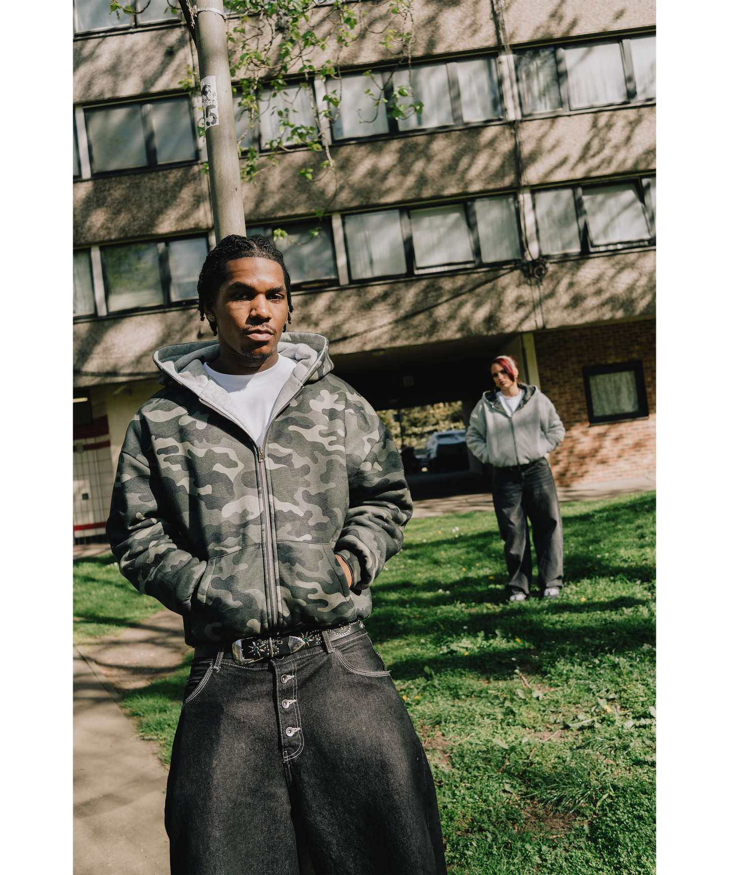 CAMO/GREY REVERSIBLE ZIP HOODIE
