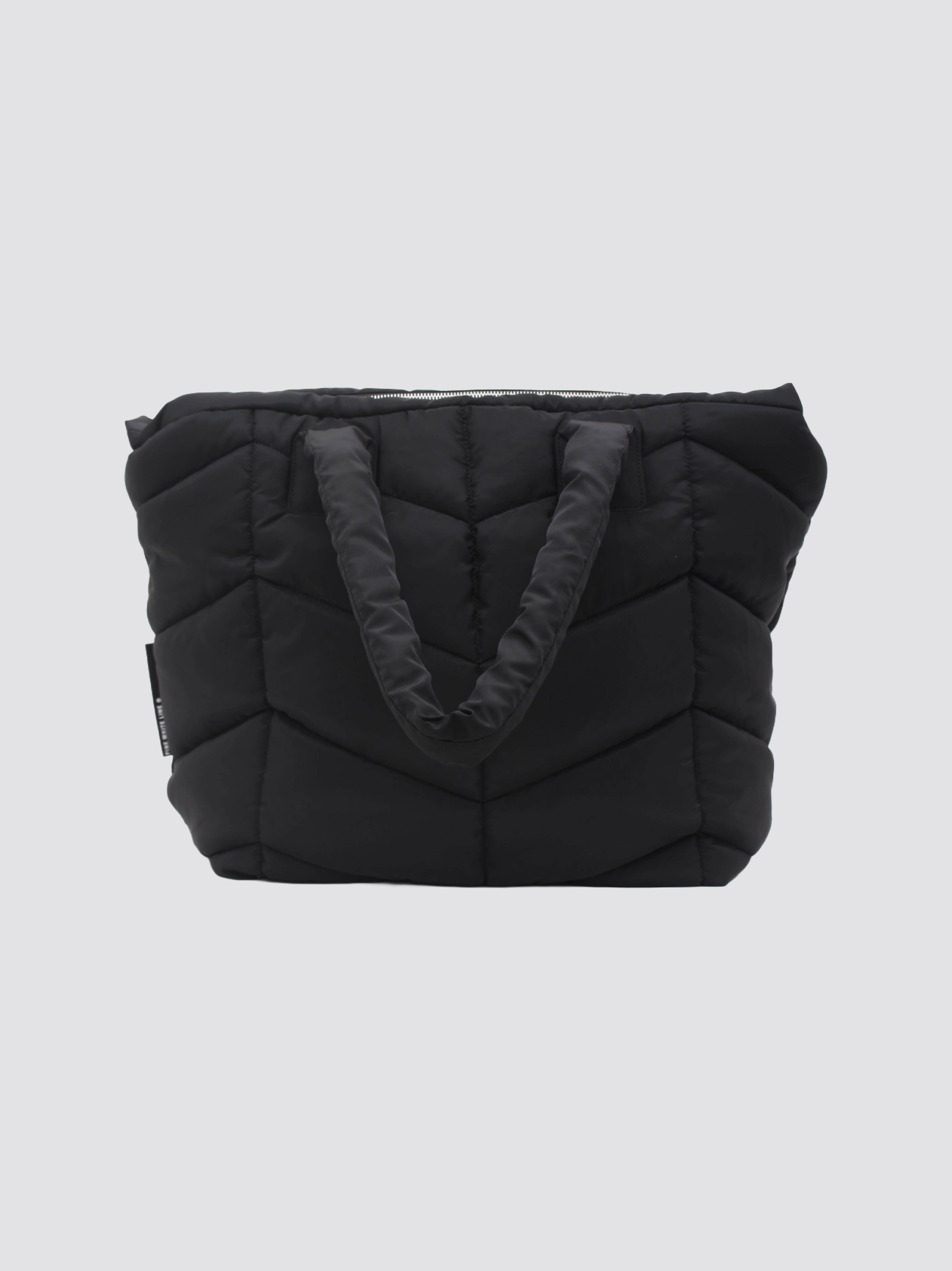 Fine White Line Padded Tote Bag