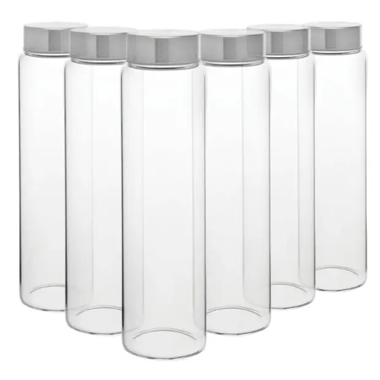 Screw Top Glass Bottles - 1Ltr - Set of 6
