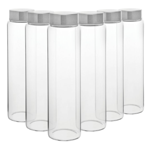 Screw Top Glass Bottles - 1Ltr - Set of 6