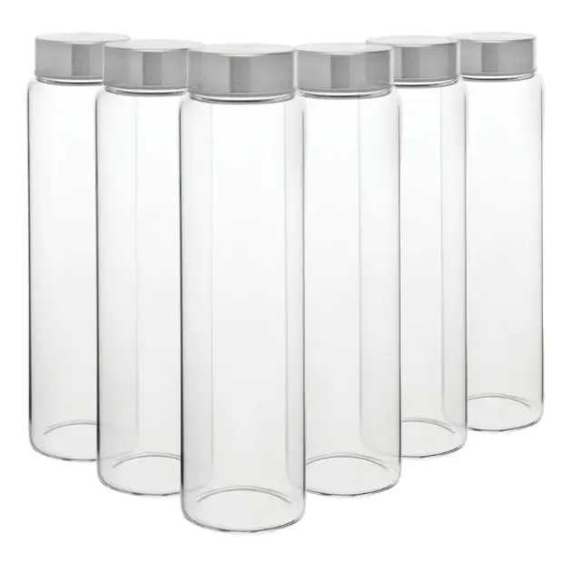 Screw Top Glass Bottles - 1Ltr - Set of 6