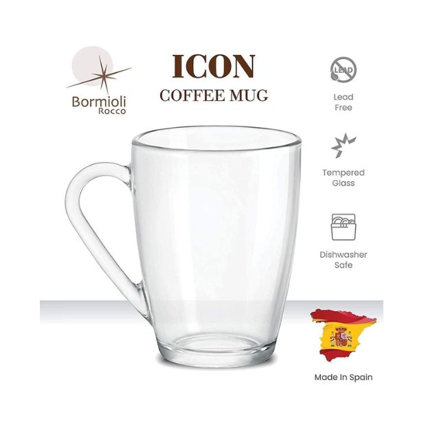 Bormioli Rocco Icon Glass Mug - 340ml