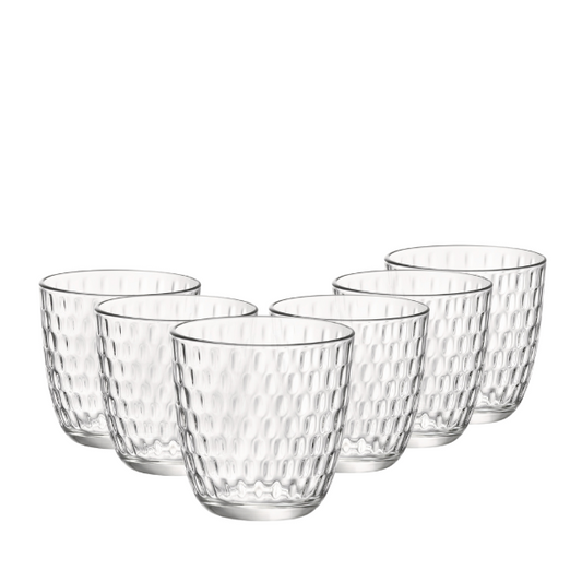 Bormioli Rocco Slot Water Glasses - 290ml - Set of 6