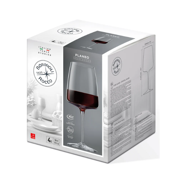Bormioli Rocco Planeo Red Wine Glasses - 480ml - Set of 4