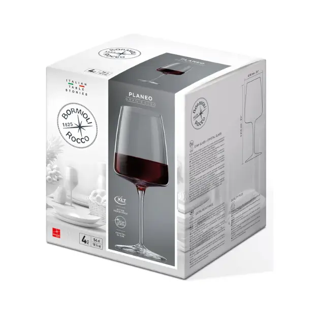 Bormioli Rocco Planeo White Wine Glasses - 380ml - Set of 4