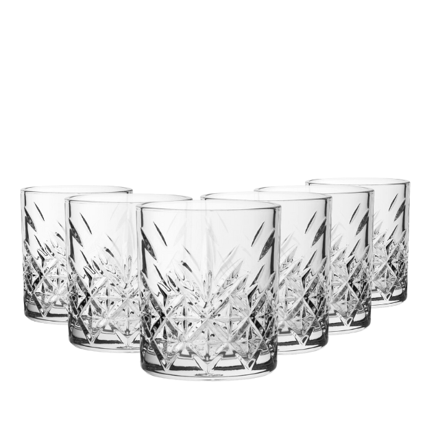 Timeless Fully Cut Whisky Tumblers - 355ml - Set of 6