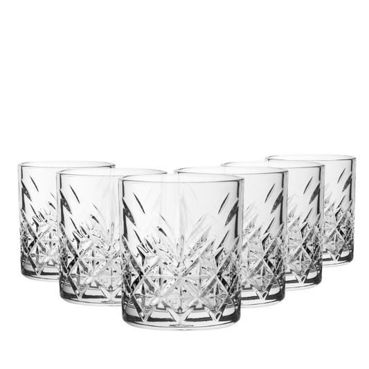 Timeless Fully Cut Whisky Tumblers - 355ml - Set of 6