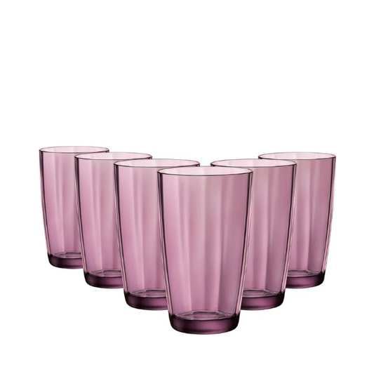 Bormioli Rocco Pulsar Purple Highball Glasses - 470ml - Set of 6